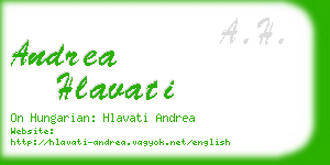 andrea hlavati business card